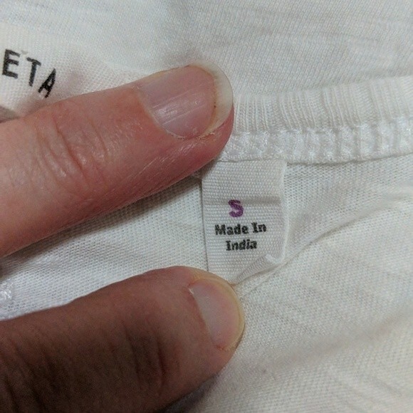 Athleta White Short Sleeve Top w/Ruching and Embroidery Size Small - Picture 7 of 11